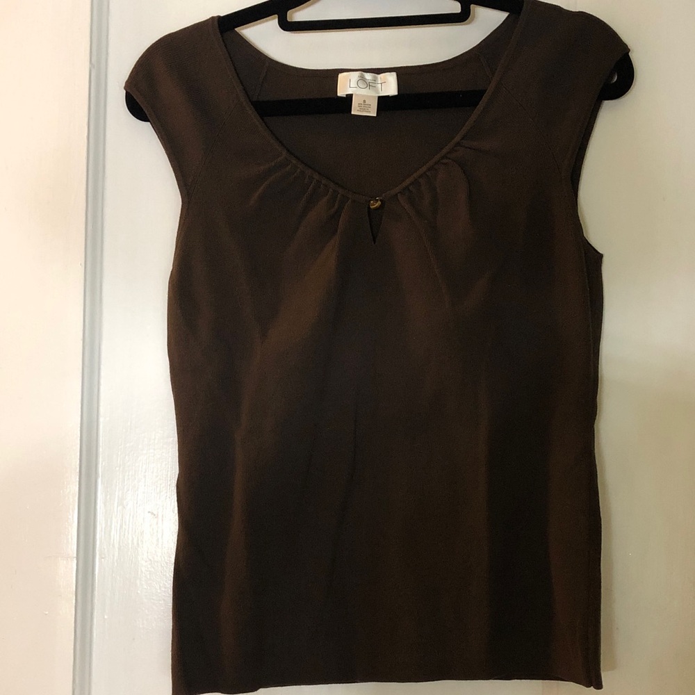 LOFT Dark Brown Tank Top
